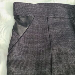 Stylish dress pants with funky pleather accents size 18